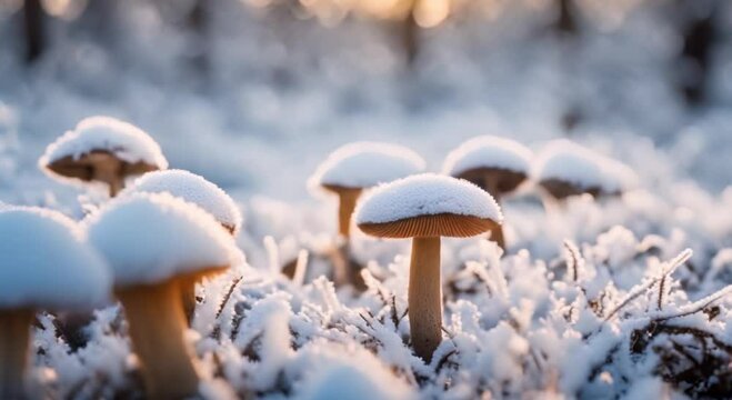 The Dance of Frost: Mushrooms and Ice