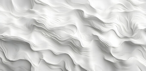 Fototapeta premium Abstract White Wavy Background.