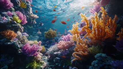 coral reef in sea