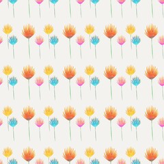 Seamless abstract flower art on pattern for background and backdrop.