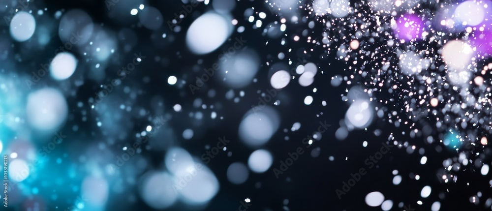 Poster captivating bokeh effects of sparkling light particles creating a dreamy atmosphere for creative pro