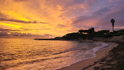 Coucher de soleil en Corse, Porticcio.