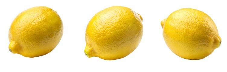 A Single Lemon on a White Background