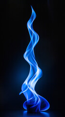 Elegant blue spiral flame movement 