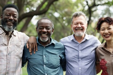 Diverse Ethnic Group of Senior Retirement Meet up Happiness Lifestyle Concept