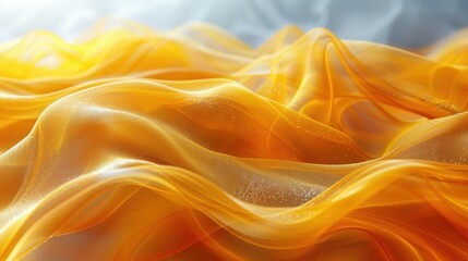 Obraz premium Abstract yellow texture with layered smooth curves and gradients, Ai Generation