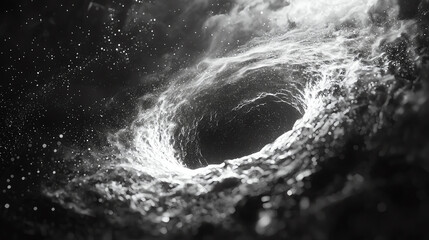 Fototapeta premium An abstract visualization of the Theory of Relativity, with spirals of light representing the contraction and extension of space-time