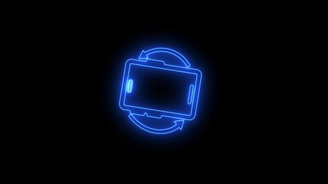  Please Rotate Your Phone to Landscape 90 Rotation for Better Experience. smart phone icon with rotate arrow direction. Dark background.