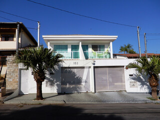 Facade of houses in Brazil