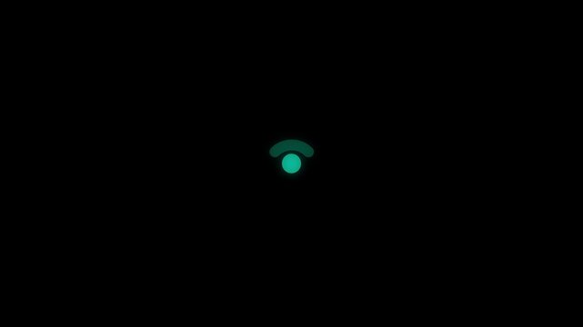 White animated wifi internet network icon .  Wi-fi connection variation animation. Alpha channel. icon, rss, symbol, internet, web, wifi, button, wireless, communication, sign, news, network, computer