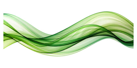 abstract green wave curve lines designs on white background