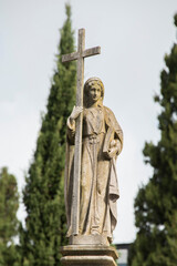 Friedhof, Grabstein, Statue	