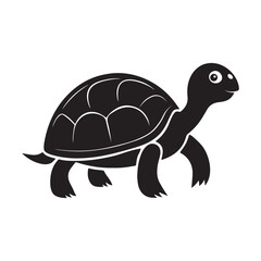 Sea Turtle Silhouette icon vector isolated on white background. Turtle Vector Illustration.