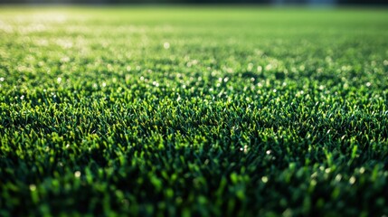 A soccer field's turf pellets, outdoor setting with green field, Contemporary style