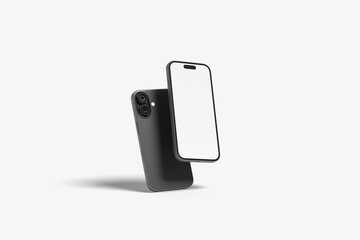 Realistic smartphone mockup. Mobile phone with isolated on white background. 