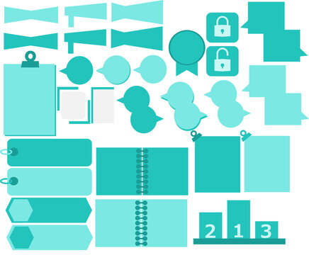 ビジネス用フレームのグラフィック素材イラストセット