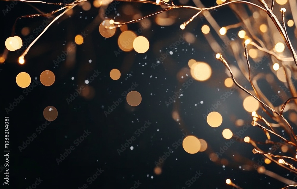 Poster illuminating magic a captivating display of glimmering lights and bokeh effects for enchanting atmos