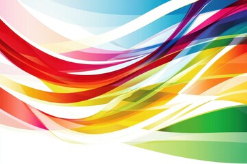 Fototapeta premium A vibrant abstract design featuring flowing colorful waves, ideal for backgrounds or creative projects.
