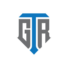 Fototapeta premium gtr logo design vector template, initial gtr letter logo design vector template, GTR Logo Letter Monogram Design
