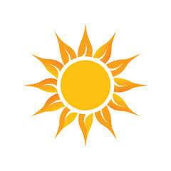 Silhouette of a sun vector icon