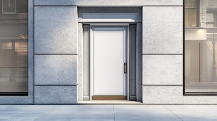 store door mockup building