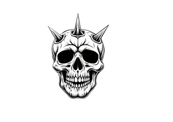 skull on white
