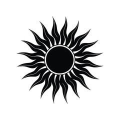 Silhouette of a sun vector icon