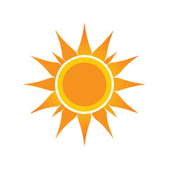 Naklejka premium Silhouette of a sun vector icon
