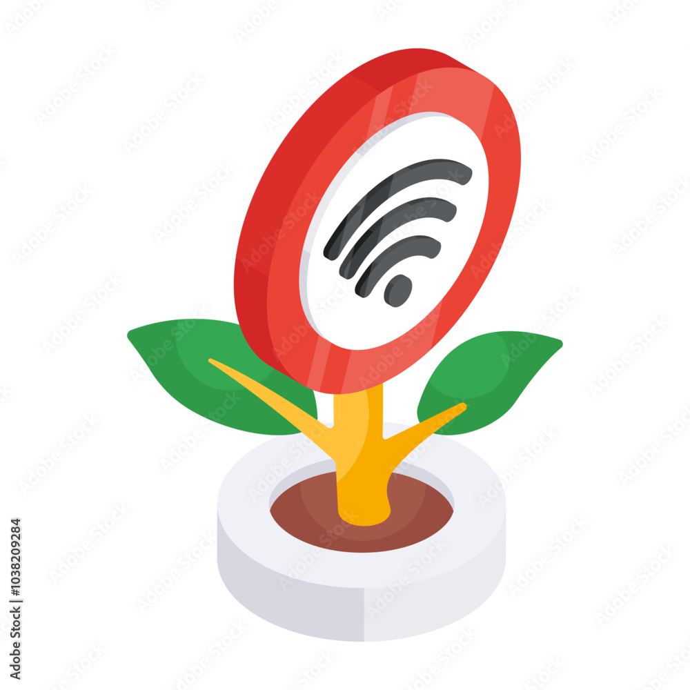 Sticker Modern design icon of smart farming 

