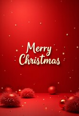Elegant Red Background for a Merry Christmas Theme, Great for Seasonal Greetings and Festive Projects