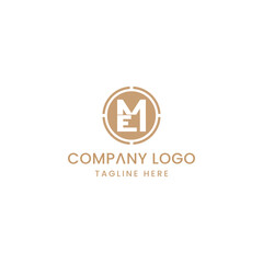 Initial Letter ME Logo Design Outstanding Creative Modern Symbol Sign