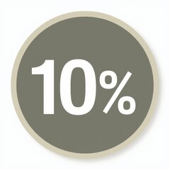 2D icons representing a 10 percent discount, designed for sale promotions in a vibrant theme