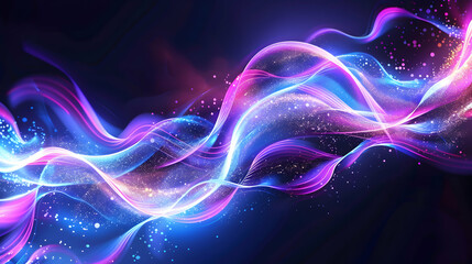 Fototapeta premium Revamped Technology Neon Web Design with Geometric Grid on Dark Background 