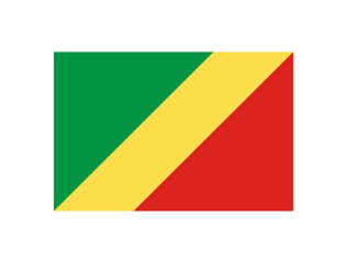 Flag of Republic of the Congo or Congo-Brazzaville