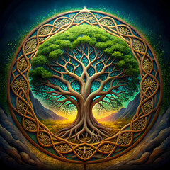 yggdrasil norse mythology tree sacred life scandin