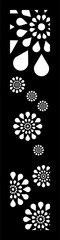 Bold Elegance: Ornate White Floral Patterns Against a Black Background