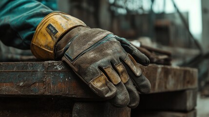 Construction PPE: gloves and safety eyewear, made with high-quality materials to protect against potential risks at the worksite. The equipment is built for long-term use and comfort