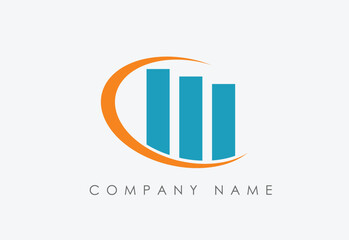 Marketing and financial business logo accounting design concept