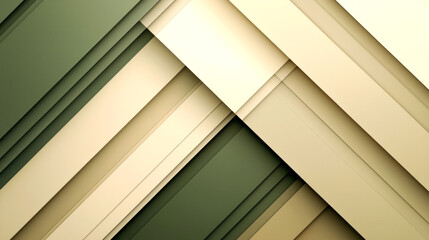 Obraz premium Abstract background with diagonal stripes in beige and green.