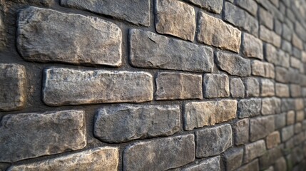 Fototapeta premium The seamless and spliceable stone brick wall features a natural and textured design, exuding rural charm and enhancing aesthetics with its earthy tones and rough surface.