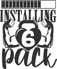 Installing 6 Pack - Gym Illustration