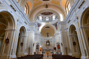 Fototapeta premium Interior of a church in Rotonda, a village in Basilicata in Italy.