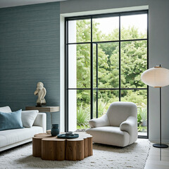 Minimalist loft modern living room with sofa