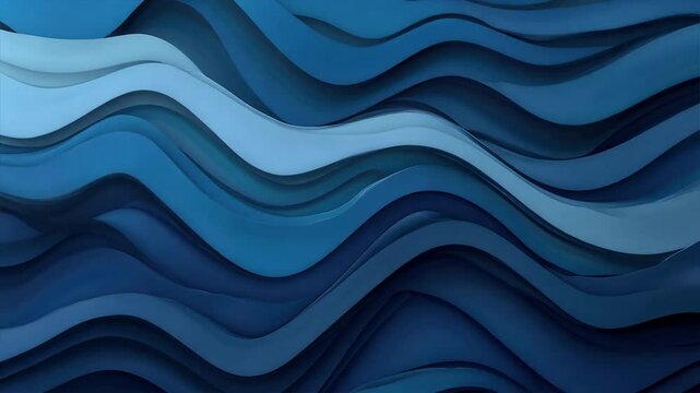 Dynamic Abstract Background Mesmerizing Waves of Blue Texture and Fluid Design Patterns Evoking Oceanic Calm and Tranquility