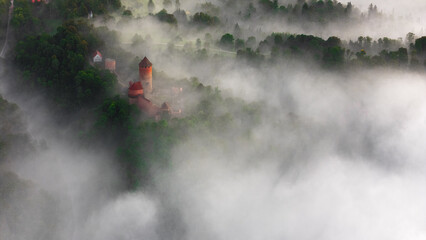 castle in fog