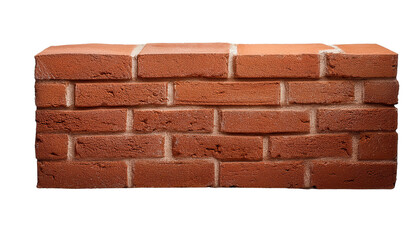 Red brick wall, perfect for construction and architectural background. transparent background