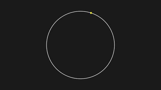 There are infinite points on a circle simulation.