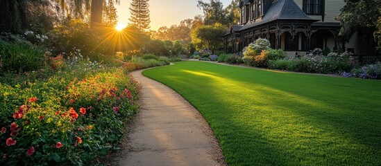 Obraz premium Sunset in the Garden