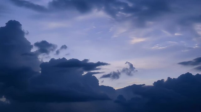dramatic 4K timelapse dark clouds rolling sky creating powerful visual effect atherrelated footage nature documentaries glowing cloud formations cinematic lighting storm blue ather light sunset