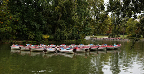 boats in a pond
